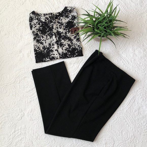 Talbots Heritage Size-Zip Ankle Straight Leg Pants Black - Picture 1 of 10